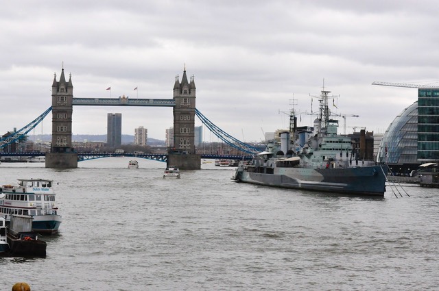 Tower Bridge- HMS Belfast, London 03-14